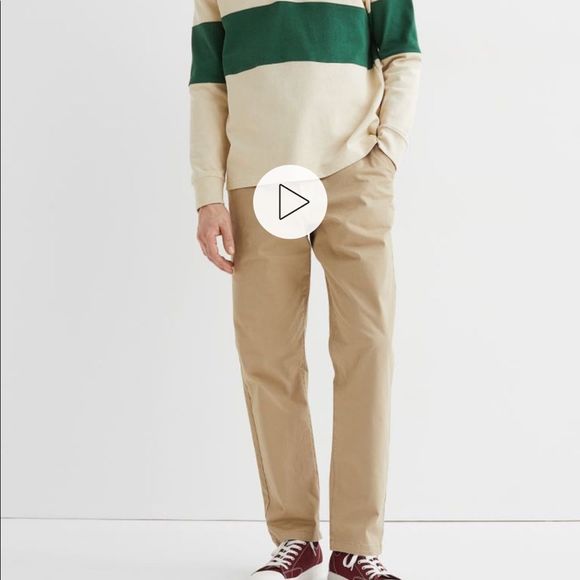 H&M Cotton Chino Khaki size 32x30 NEW - Picture 3 of 9